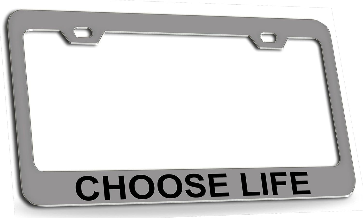 Choose Life Motivation Steel Metal License Plate Frame Ch Bl, B92