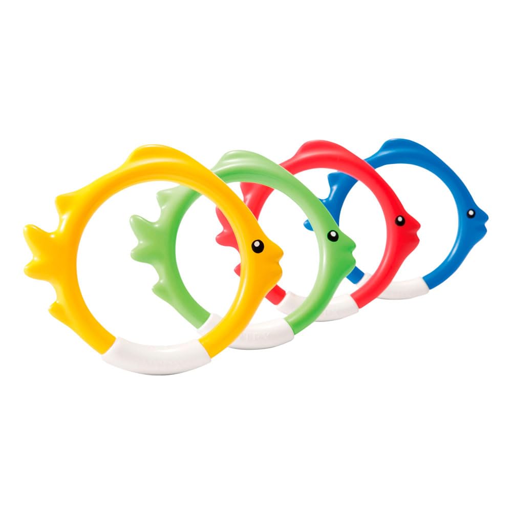Intex Aros sumergibles con Forma de pez para Jugar en la Piscina, 12 cm de diámetro Multicolores (55507)