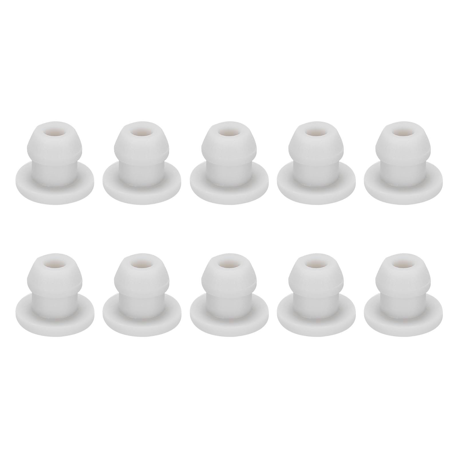 Snap in Locking Hole Plugs Rubber Panel Seal Cover Drilled Silicone Caps, [for Kitchen Rubber, Waterproof Sealing Plugs] - 6mm/0.2in/Gray/10Pcs