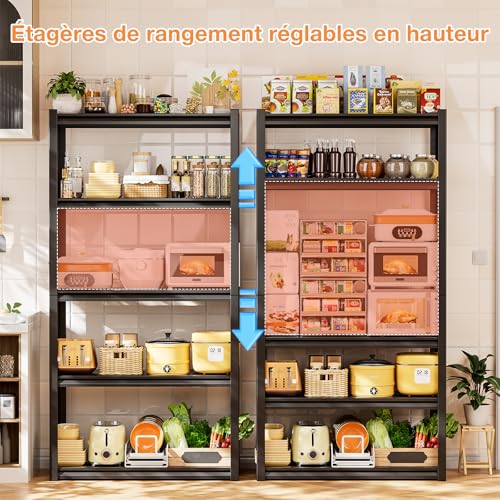 Étagère métallique sans vis Himimi pour organiser votre cave
