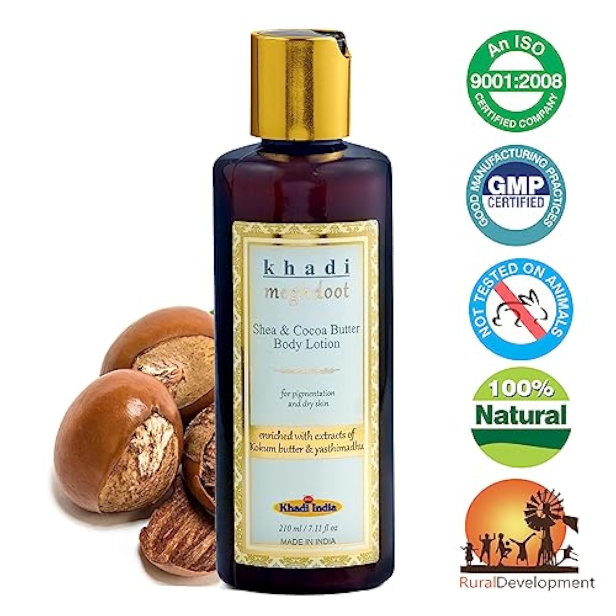 Khadi Shea and Cocoa Butter Body Lotion, Intense Hydration