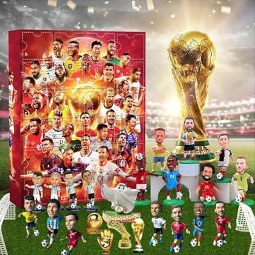 Football Advent Calendar 2025, 24 Days Christmas Countdown Calendar Advent Calendar Football Includes 24 Football Accessories, for 2025 Football of Christmas Gifts (A)