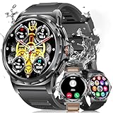 LIGE Reloj Inteligente Mujer Hombre,1.43' HD Smartwatch con Llamadas y Diales Bluetooth,Monitor de Ritmo Cardíaco y Sueño,IP68 Reloj Deportivo Que Medir Cardíaca, Sueño para Android iOS, Rosa