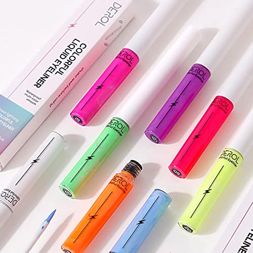 Eyret Pink Liquid Eyeliner Colorful Eyeliners Waterproof Eyeliner Neon Makeup Cosmetic For Women And Girls #TOP5