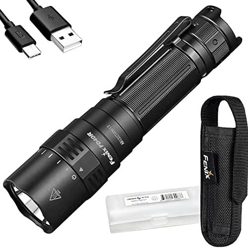 Fenix PD40R v2.0 Rechargeable Flashlight, 3000 Lumen USB-C LED Tactical with LumenTac Organizer