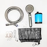 Diealles Shine Camping Dusche mit Pumpe, Tragbare Campingdusche mit Storage, Outdoor Dusche mit 5200mAh-Akku, Mobile Dusche für Reisen, Garten, Autowaschen