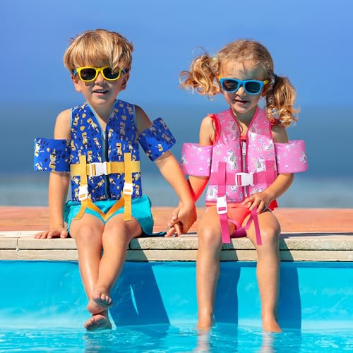 DOOHALO Colete de natação infantil colete de treinamento de natação com boia de ombro de braço para