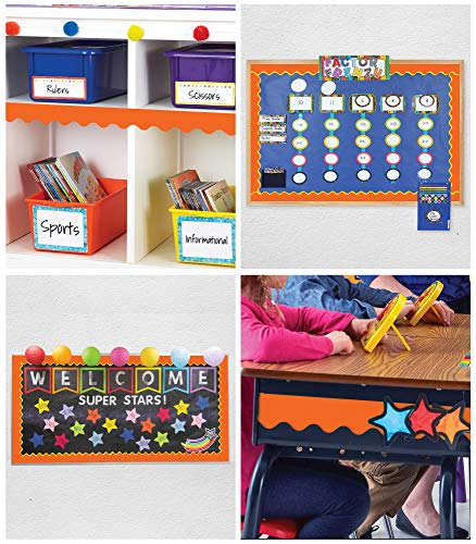 Carson Dellosa Orange Bulletin Board Borders, 36 Feet Of Scalloped Orange Classroom Borders For Bulletin Board, White Board, Cork Board, Locker, Room Decor, Desk Decor, And Classroom Decor #TOP4
