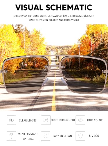 Image of Classic Mens Sunglasses Fashion Gold Frame Shades for Men UV 400 Protection Sunnies(7563)