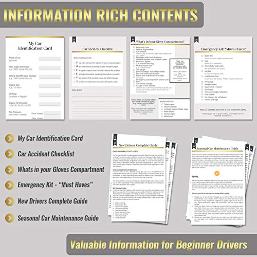 Ladies Kar Care Car - Accessories Automotive Planner Repair Vehicle Maintenance Auto Journal Manual Log Book With Calendar Notebook Gift - Mileage Logbook (Gold) #TOP6
