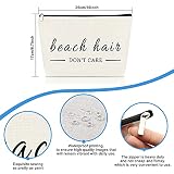 Beach Gifts for Women Beach Lover Makeup Bags Gift Beach Themed Cosmetic Bag Gifts Birthday Christmas Graduation Gift for Women Girl Teens Beach Lover Funny Vacation Gifts Travel Make Up Pouch
