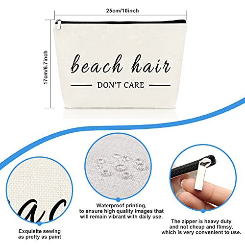 Beach Gifts for Women Beach Lover Makeup Bags Gift Beach Themed Cosmetic Bag Gifts Birthday Christmas Graduation Gift for Women Girl Teens Beach Lover Funny Vacation Gifts Travel Make Up Pouch