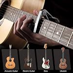 Capo Guitar Quick Change Capo for Electric Acoustic Guitar Ukulele Banjo - Black