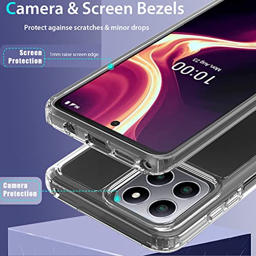 Zeking For Boost Celero 5G Plus Case, [Non-Yellowing] [10 Ft Military Drop Protection] Crystal Clear Shockproof Bumper With Airbag Case For Celero 5G+ Boost Mobile Smartphone (Clear) #TOP2