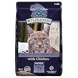 Blue Buffalo Cat Mature Chicken Formula-Grain Free Dry Cat Food, 5 lb Bag