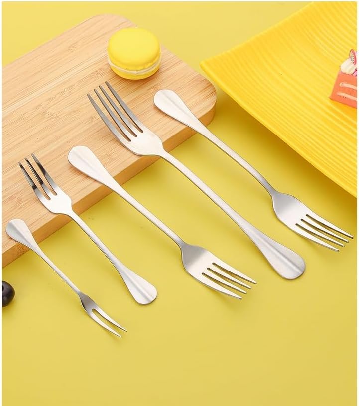 Flatware Silverware Set, 5/20/30/40/50/60pcs Stainless Steel Forks Set - Fruit/Dinner/Dessert/Steak Forks, Cutlery, Tableware Cutlery Set(60 Piece set for 12)