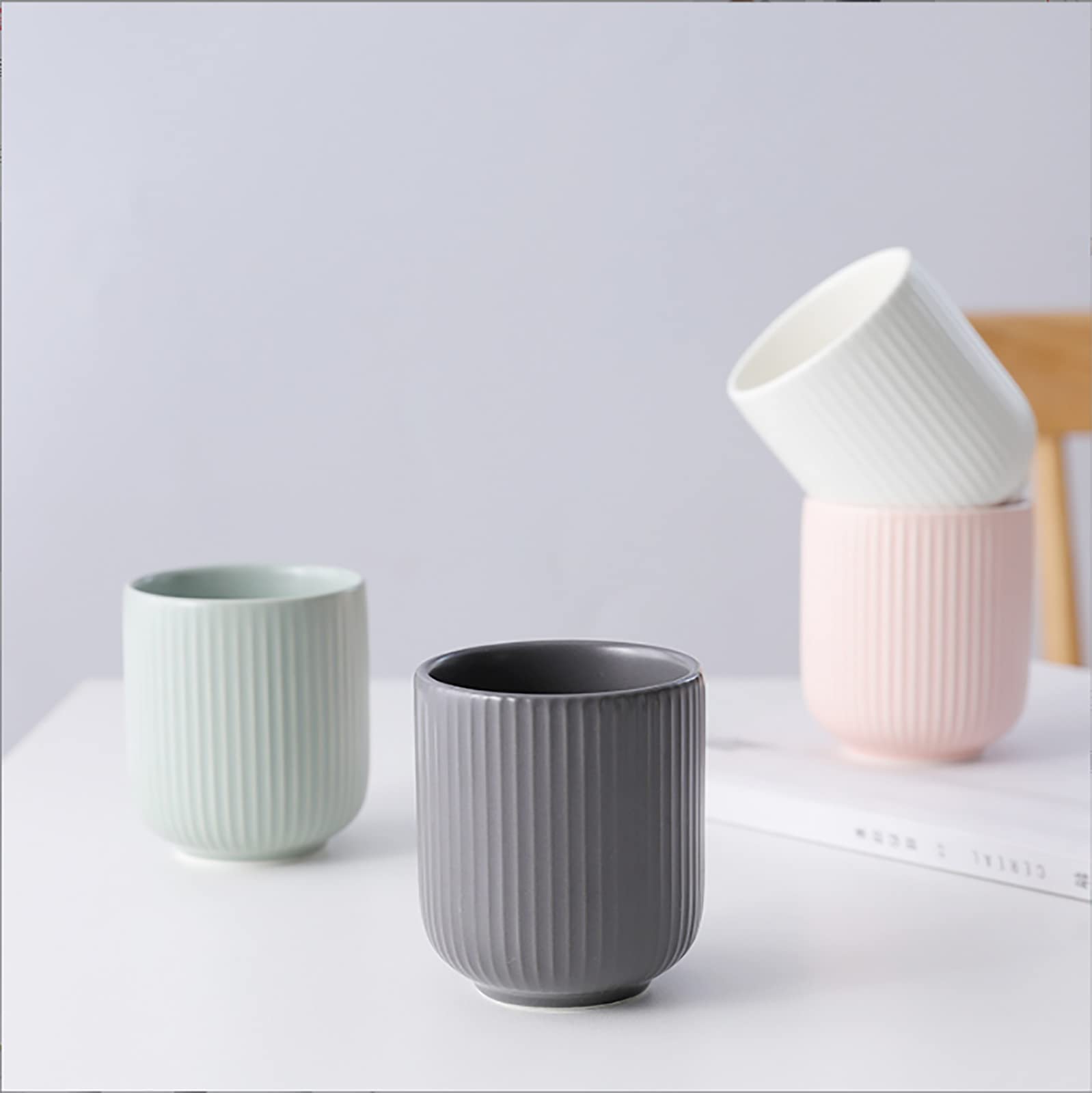 Tazza da tè tradizionale giapponese, tazza da tè cinese, set da tè in ceramica, tazza da tè Yunomi, ciotola da matcha, set da tè matcha (4 colori)