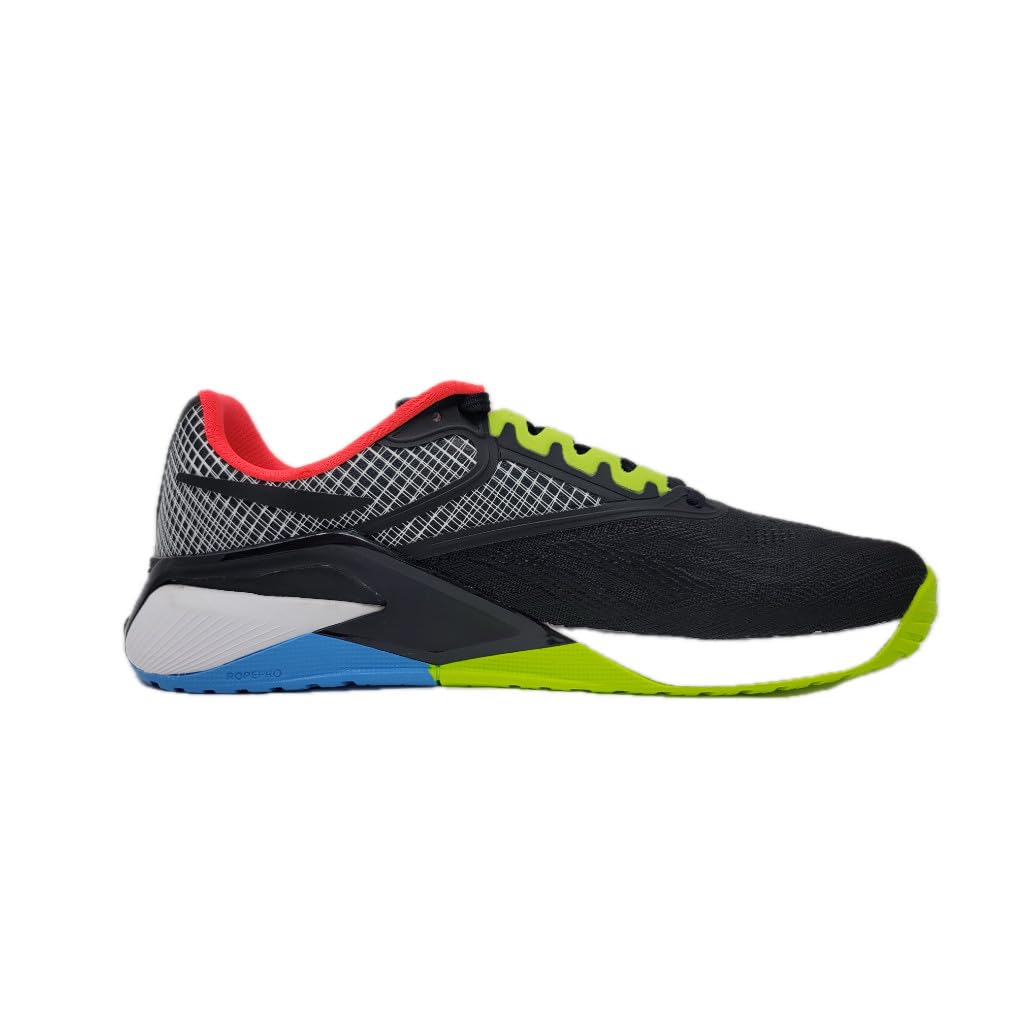 Reebok Men's Nano X2 Cross Trainer Shoes, Cblack/Laslim/Alwb, 11.5 M US