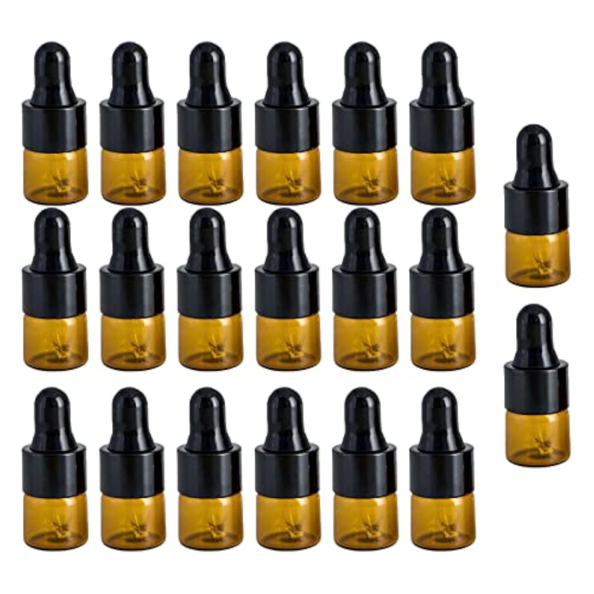 Small Dropper Bottles with Glass Eye Dropper, 1Ml