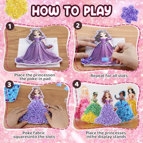 image for R RUCKERCO Poke Art Princess Kit Gift 10 Pcs Set,Crafts For Kids Ages 