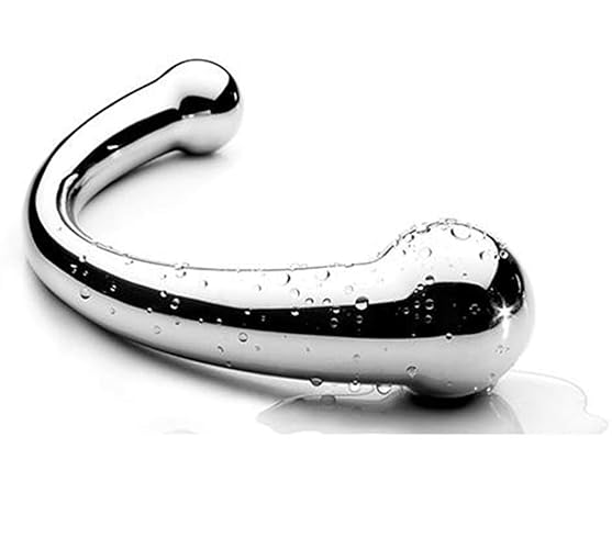 Pure G Spot Metal Wand Anal Prostate Massage Stick Polished Steel Massager Hard Dildo 690 G - 691 G