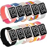 Bifeiyo Apple Watch用バンド 10本パック 49mm 46mm 45mm 44mm 42mm 41mm 40mm 38mm レディース メンズ スポーツ ナイロン ループストラップ iWatchシリーズ 10 9 8 7 6 5 4 3 2 1 SE Ultra用, 10PD - レインボーカラーセット。, 44/45/46/49/Series3-42mm, クラシック