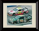 Jeff Gordon and Jimmie Johnson Autograph Promo Print - Racing Greats! - Framed Print
