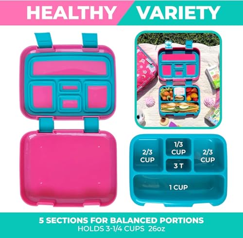 Image of Bento Box With Lunch Bag, Insulated Stainless Steel Thermo For Hot-Cold Food Or Soup, Ice Pack Set For Kids Girls Toddlers Snacks For Daycare, Ages 3 To 7, Pink Unicorn