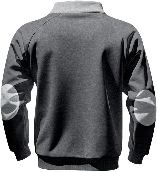 Men's Quarter Zip Pullover - Stand Collar Sweatshirt with Pockets Casual Wear for Vacation Daily Use - Image 2