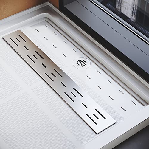 Sunny Shower Right Drain Shower Base 48" L X 36" W X 4" H Double Threshold Anti-Slip Acrylic Shower Pan White #TOP3