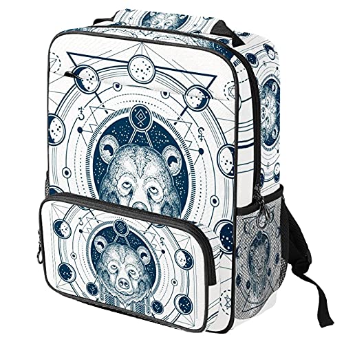 Sac pour ordinateur portable imprimé ours qui soulage vos épaules au quotidien