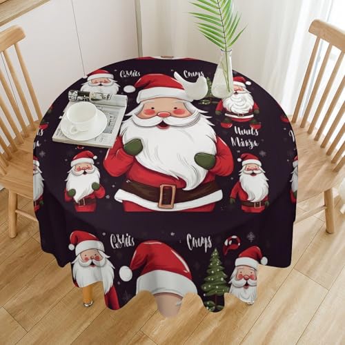 Nappe ronde de Noël lavable pour protéger la table à manger avec élégance