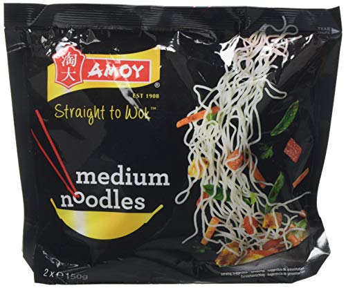 Amoy Straight to Wok Medium Noodles, 300g