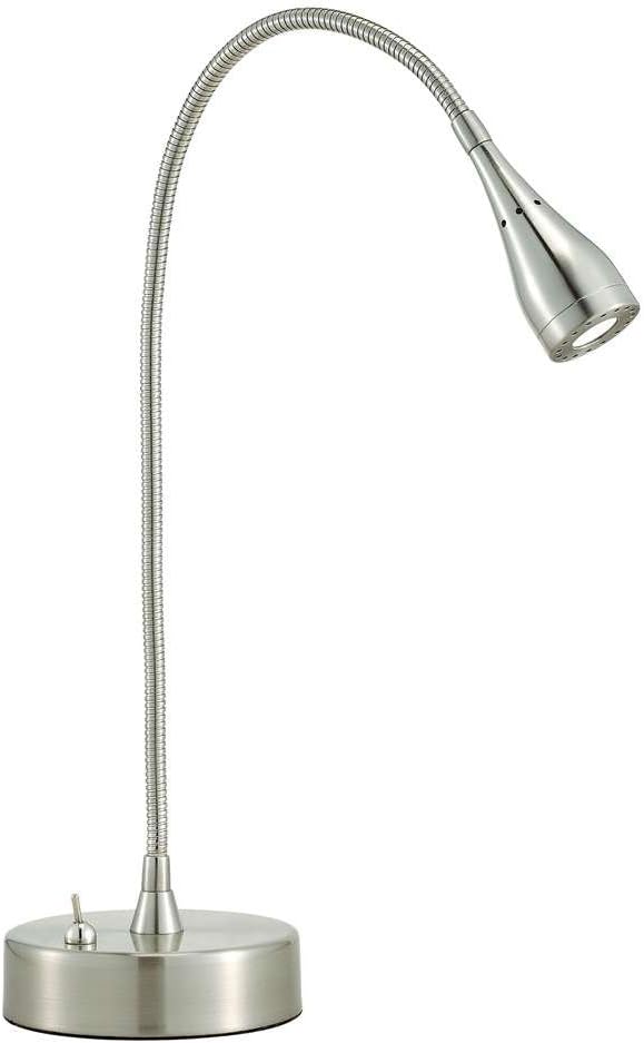 Adesso 3660-22 Seek Desk Lamp, Satin Steel Finish