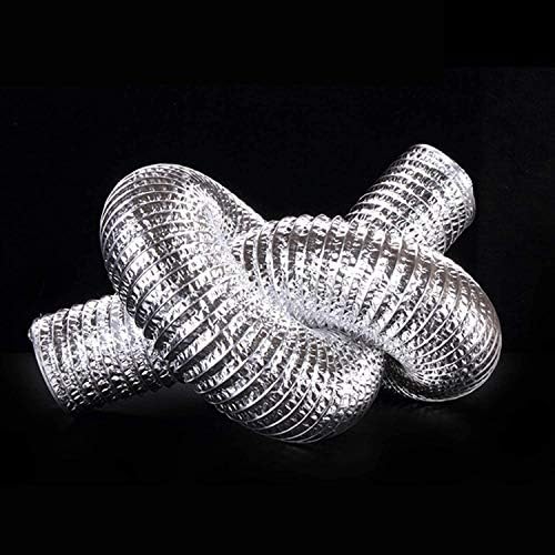 Hon&Guan Double Aluminium Foil Ventilation Ducting - 150mm Air Duct Flexible Hose for Universal Tumble Drier, Cooker Hood, Extractor Fan, Hydroponics Grow Room(150mm*2m/Silver)