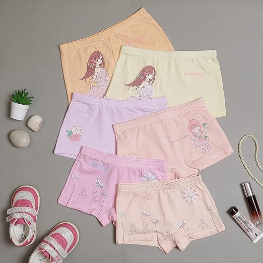 Image of Little Swag Cotton Panties for Baby Boys Kids Boyshorts Underwear Drawer with Minimal Prints Everyday Wear Boxers, Innerwear for Little Ones