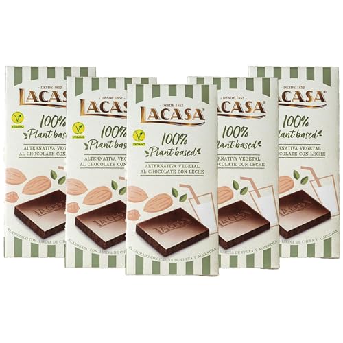 Lacasa pack 5 tabletas Chocolate Chufa y Almendra · Vegano · Sin gluten · 500g