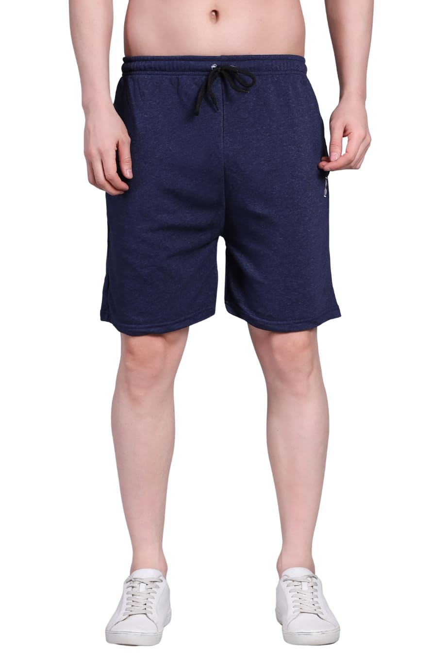 Men Cotton Blend Shorts Denim Blue Casual Summer Shorts for Men Comfortable Lightweight with Elastic Waist-image-11