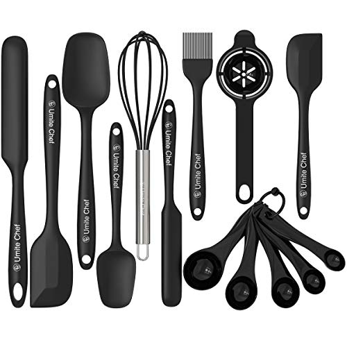 Silicone Spatula Set- 14 Spatulas Silicone Heat Resistant - Mini Rubber Spatula Set