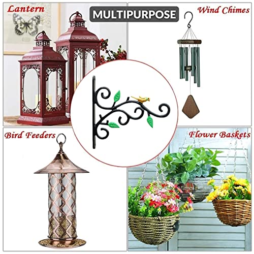 Image of Metal Wall Hook Hanging Plant Bracket | Decorative Straight Plant Hanger for Pots, Bird Feeders, Planters, Lanterns, Cotton, Wind Chimes Indoor and Outdoor (Pack of 1, Multi)