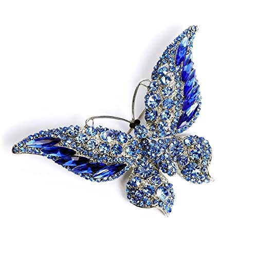 Image of Variety Styles Butterfly Brooch - Multi-Color Rhinestone Crystal Brooch Pin Cute Butterfly Shape Corsages Brooches Decoration Gift for Women