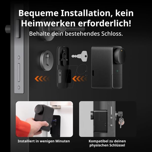 SwitchBot Smart Lock Pro elektroniczny zamek do drzwi, czarny