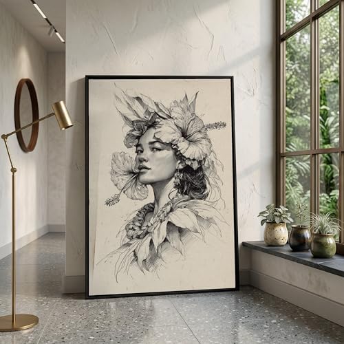 Dessin botanique sur toile haute définition avec cadre intérieur - 2