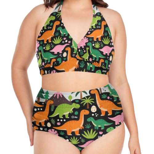 Maillots de bain pour femmes grande taille L-4XL volcan piscine plage