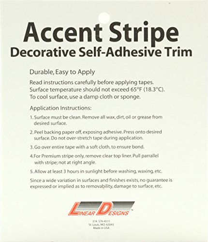 Lineardesigns Three Quarter Inch Solid Stripe For Auto Truck Boat - 3Mil Vinyl - 3/4" X 50' - Black #TOP2