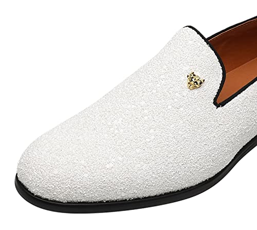 ELANROMAN Mens Dress Loafers Tuxedo Party Wedding Prom Shoes4