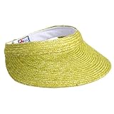 Dorfman Pacific Sage Straw Braid Sun Visor