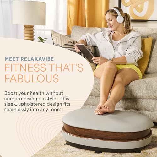 Image of LifePro Vibration Plate Exercise Machine - 4D Motion Vibrating Plate for Enhanced Circulation & Metabolism Boost, Muscle Activation, with Heated Ottoman, Multiple Modes - Elegant Living-Room Machine