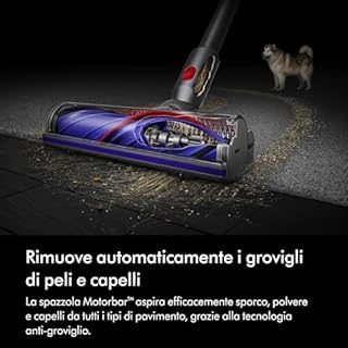 Dyson V8 Origin Aspirapolvere Senza Filo, 115 AW, fino a 40 min di autonomia, Spazzola Motorbar anti-groviglio, aspirapolvere portatile e per pavimenti
