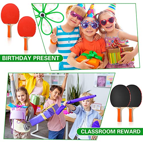 8 Pcs Table Tennis Paddle Portable Table Tennis Rackets Table Tennis Games Paddles Bulk Sports Table Tennis Paddles Soft Rubber Table Tennis Paddles For Recreational Indoor Outdoor (Black, Red) #TOP5